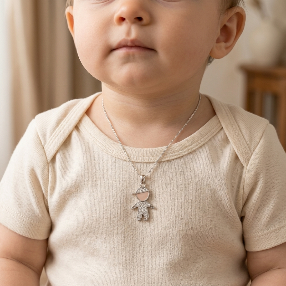 92.5 Silver Boy with Cap Pendant