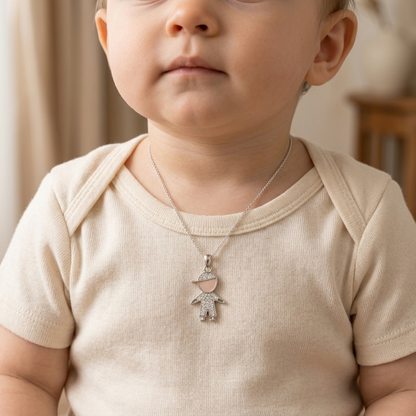 92.5 Silver Boy with Cap Pendant