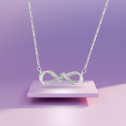 Silver Infinity Twist Necklace