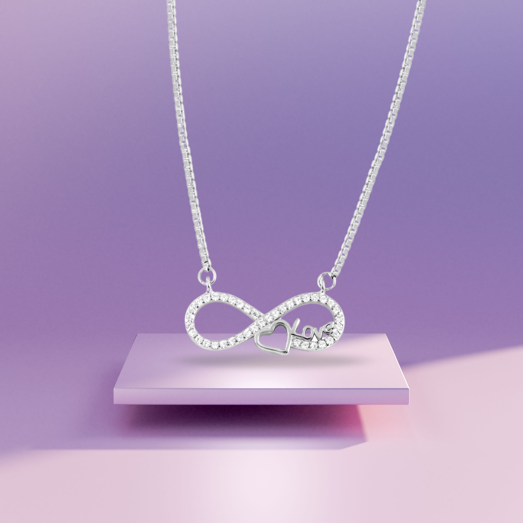 Silver Infinity Love Necklace