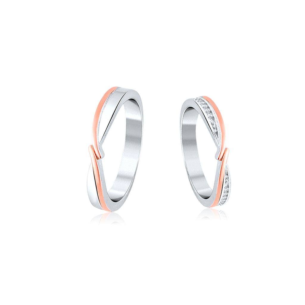 Rose Gold Fusion Couple Ring