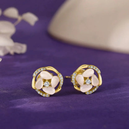 Golden Blush Stud Earrings