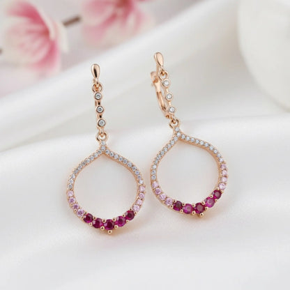 Rose Gold Petal Drops Earring