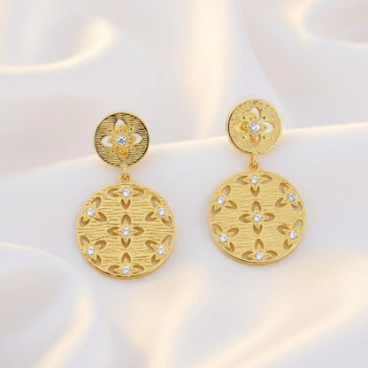 Golden Lotus Grace Earrings