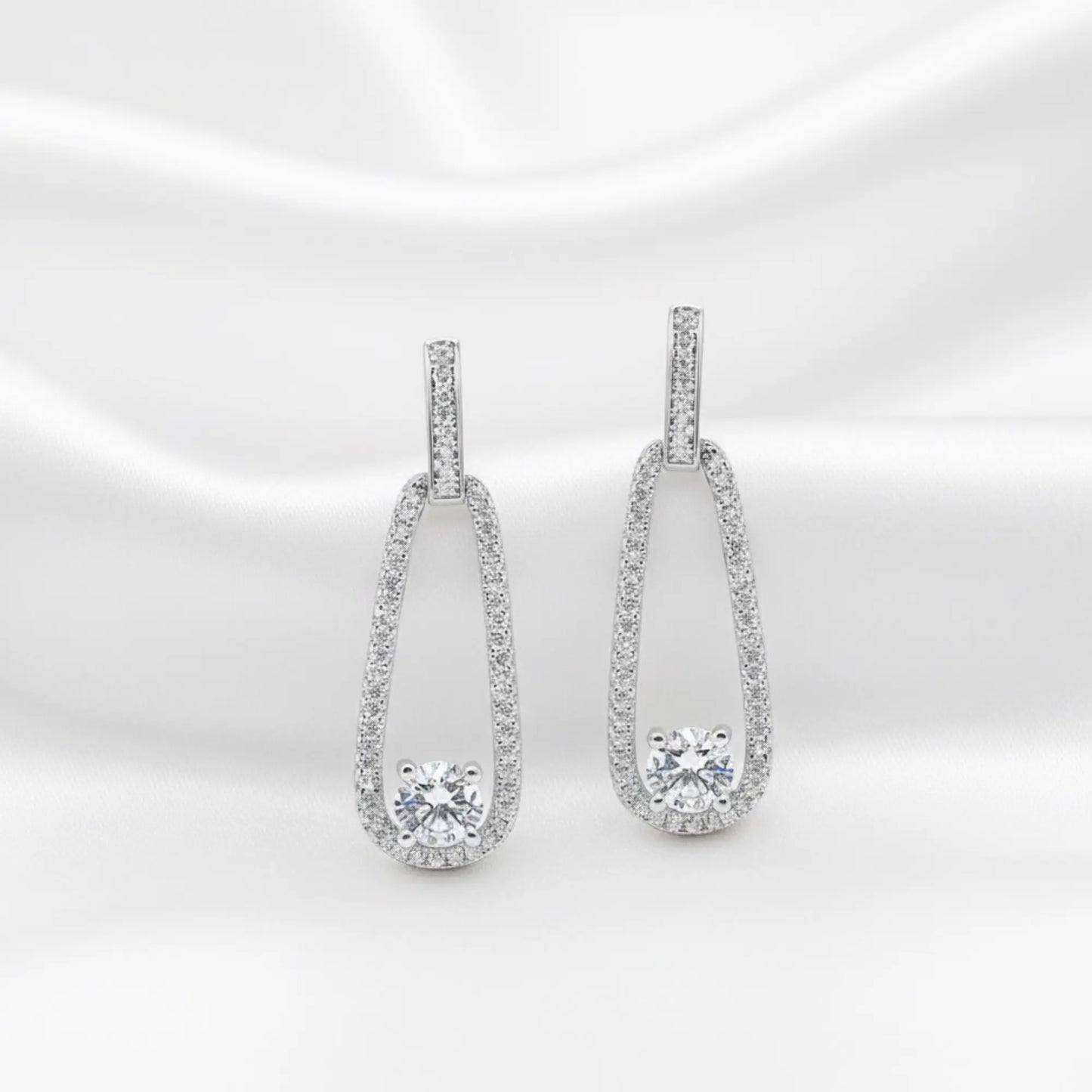Silver Gleaming Dangler Earrings
