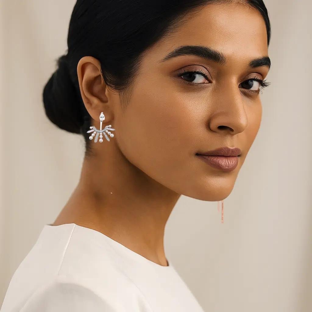 Silver Pearl Drop Earrings