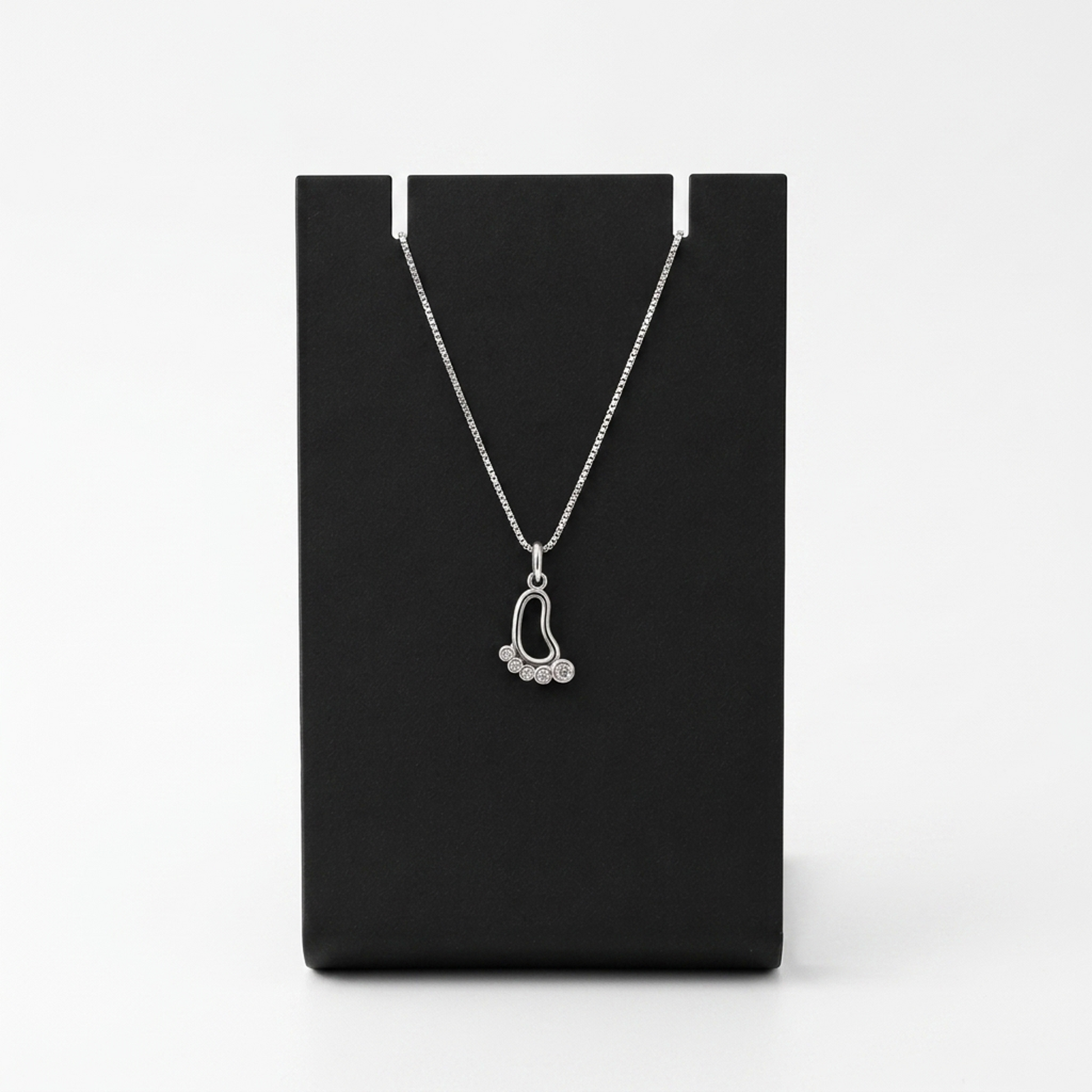 92.5 Silver Baby Footprint Pendant