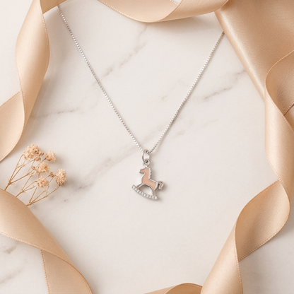 92.5 Silver Rocking Horse Charm Silver Pendant