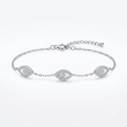 Triple Eyelet Crystal Link Bracelet