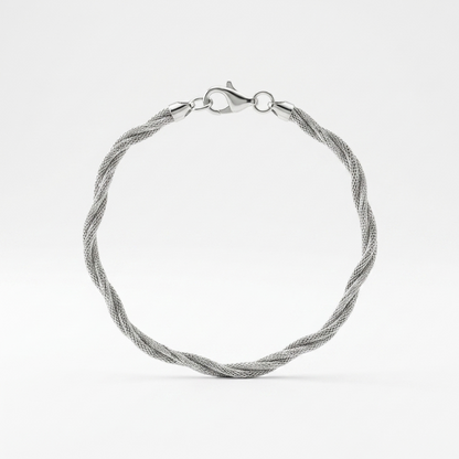 Silver Wave Twist Bracelet - Image 1
