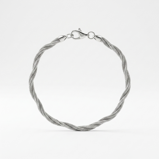 Silver Wave Twist Bracelet - Image 1