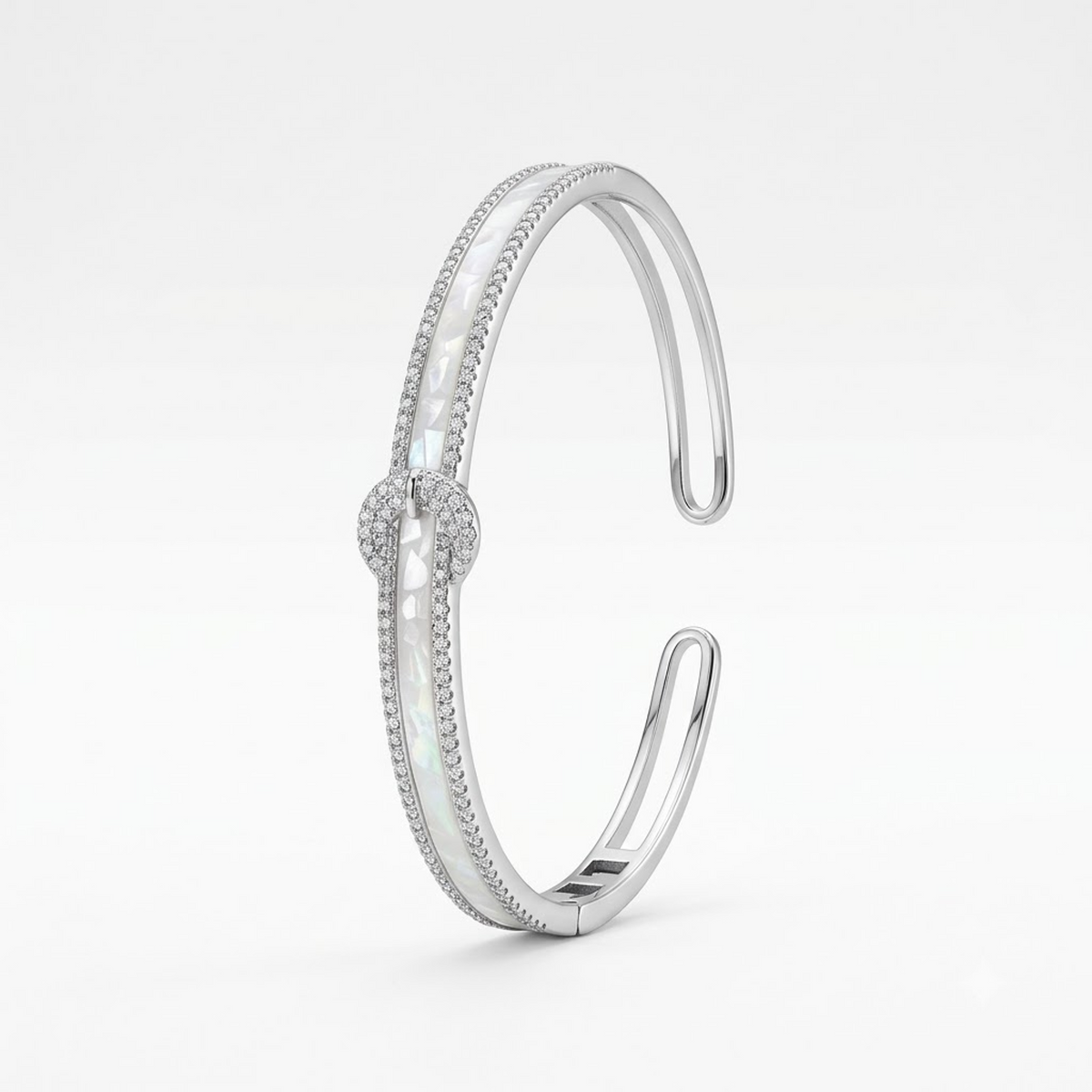 Silver Double Band Center Link Adjustable Kada