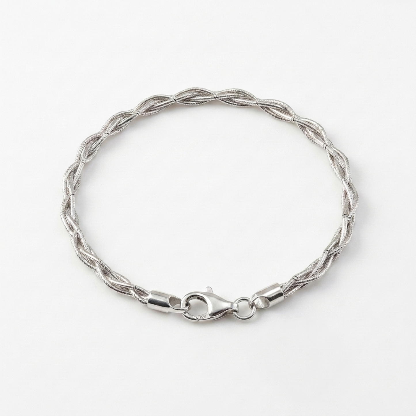 Silver Interwoven Twist Bracelet - Image 1