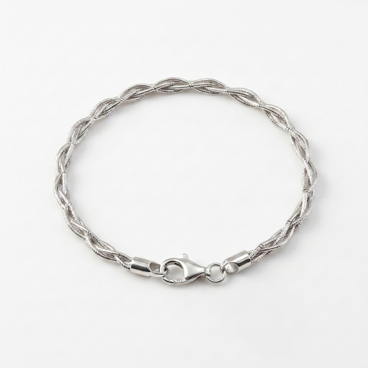 Silver Interwoven Twist Bracelet - Image 1