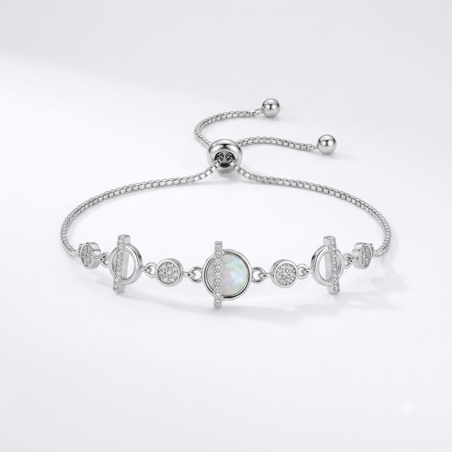 Pearl Glow Toggle Link Bracelet