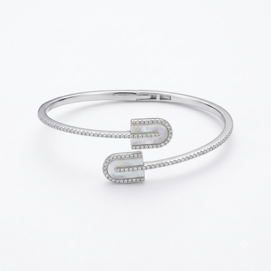 Silver Horseshoe Open Adjustable Kada