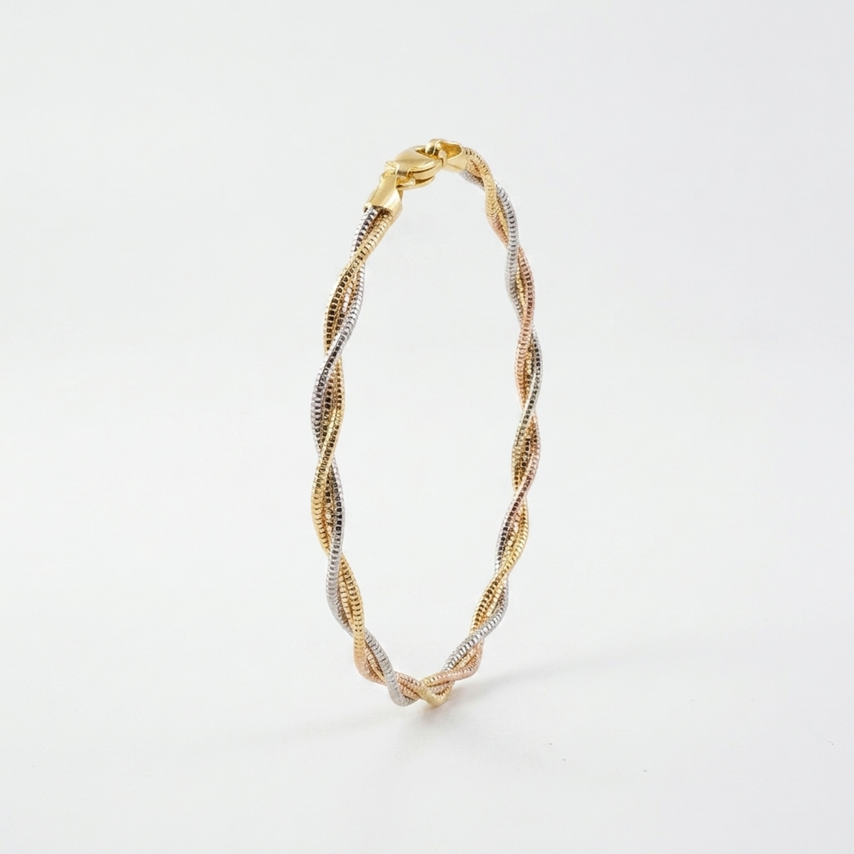 Rose Gold Silver Twisted Bracelet II - Image 1