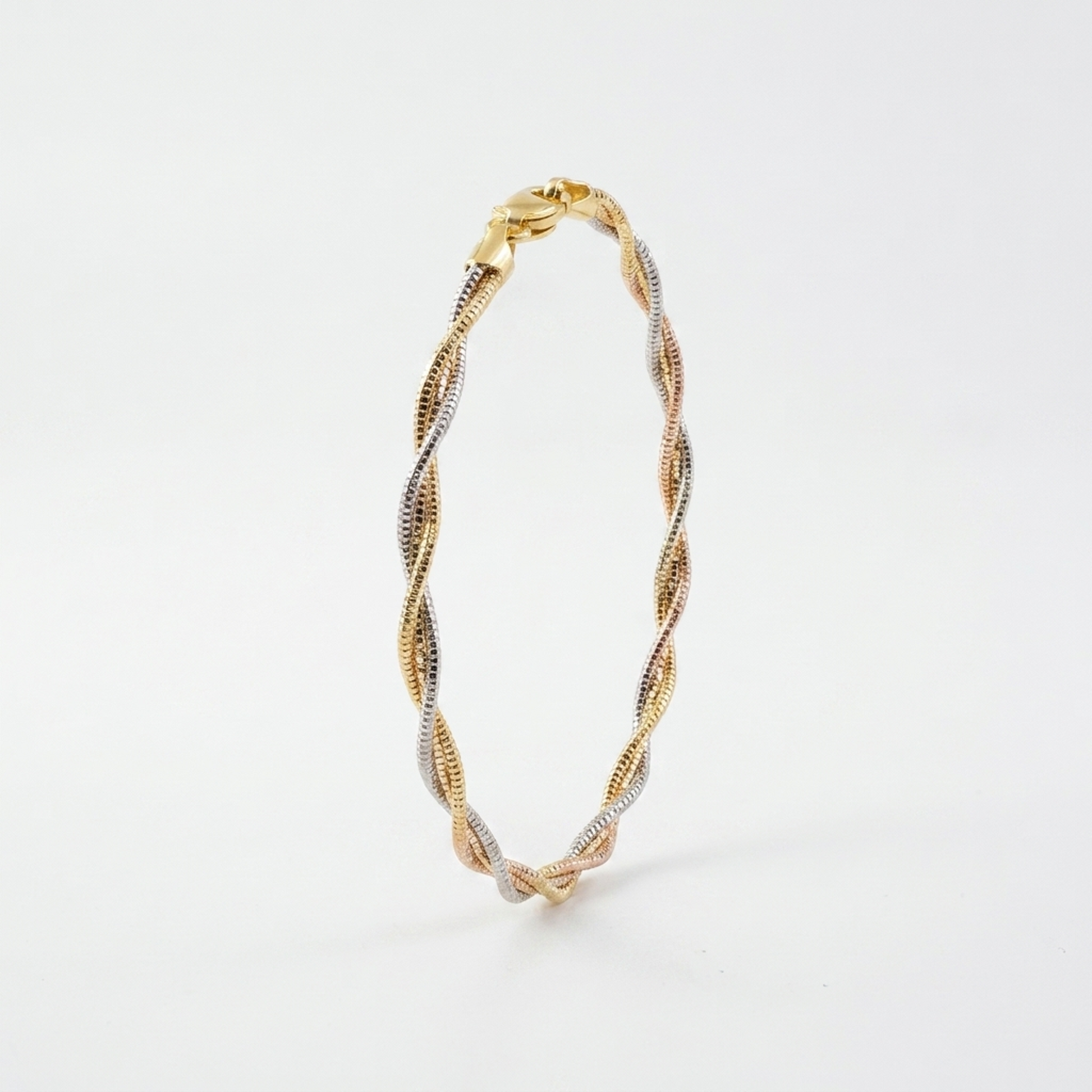 Rose Gold Silver Twisted Bracelet II - Image 1