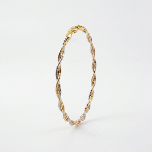 Rose Gold Silver Twisted Bracelet II - Image 1