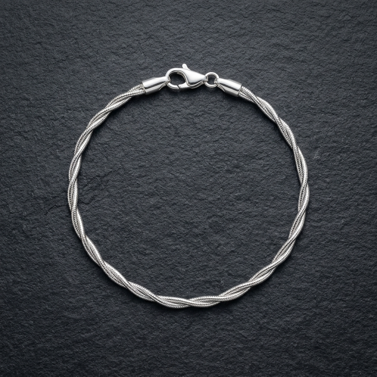 Silver Wave Twist Bracelet - Image 2