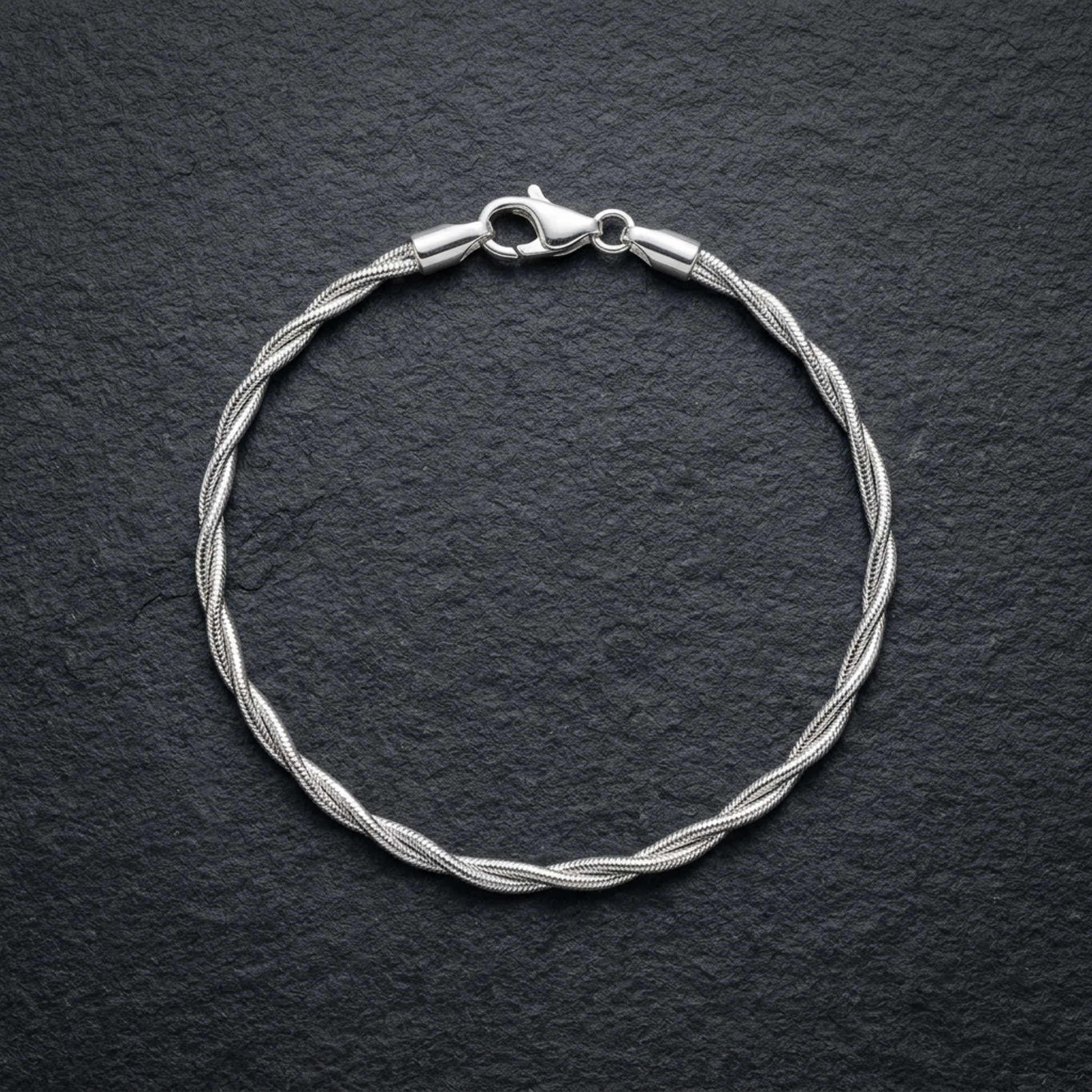 Silver Wave Twist Bracelet - Image 2