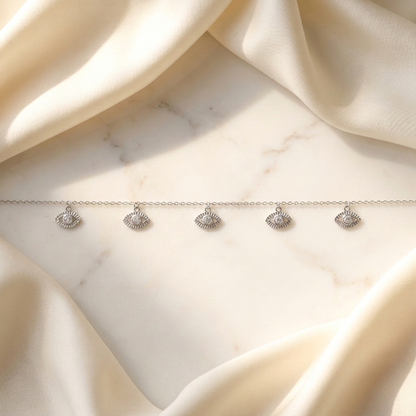 Silver Disc Charm Single Anklet