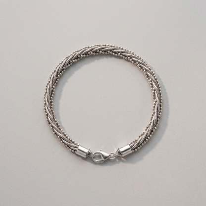 Silver Triple Chain Bracelet - Image 2