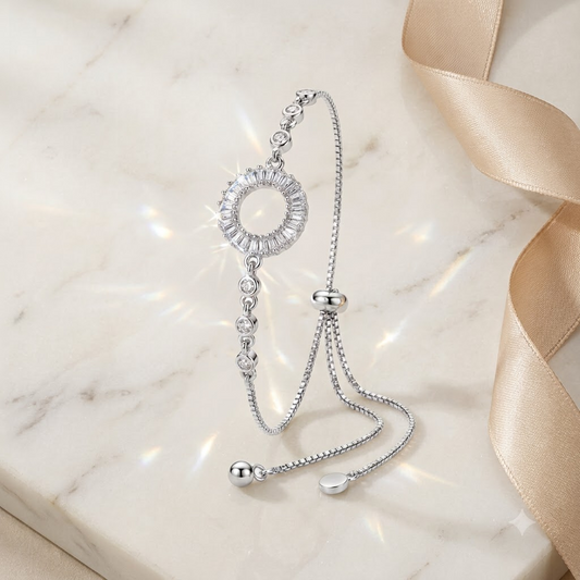 Celestial Open Circle Tennis Bracelet