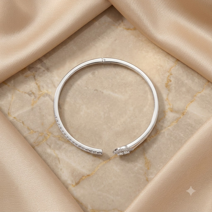 Silver Marquise Halo Adjustable Kada