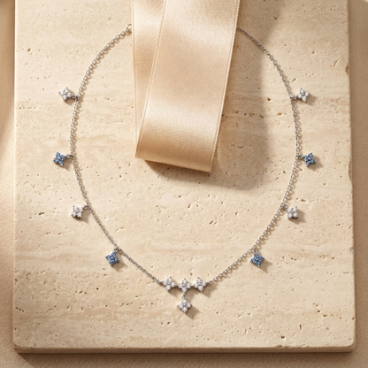 Silver Floral Charm Single Anklet