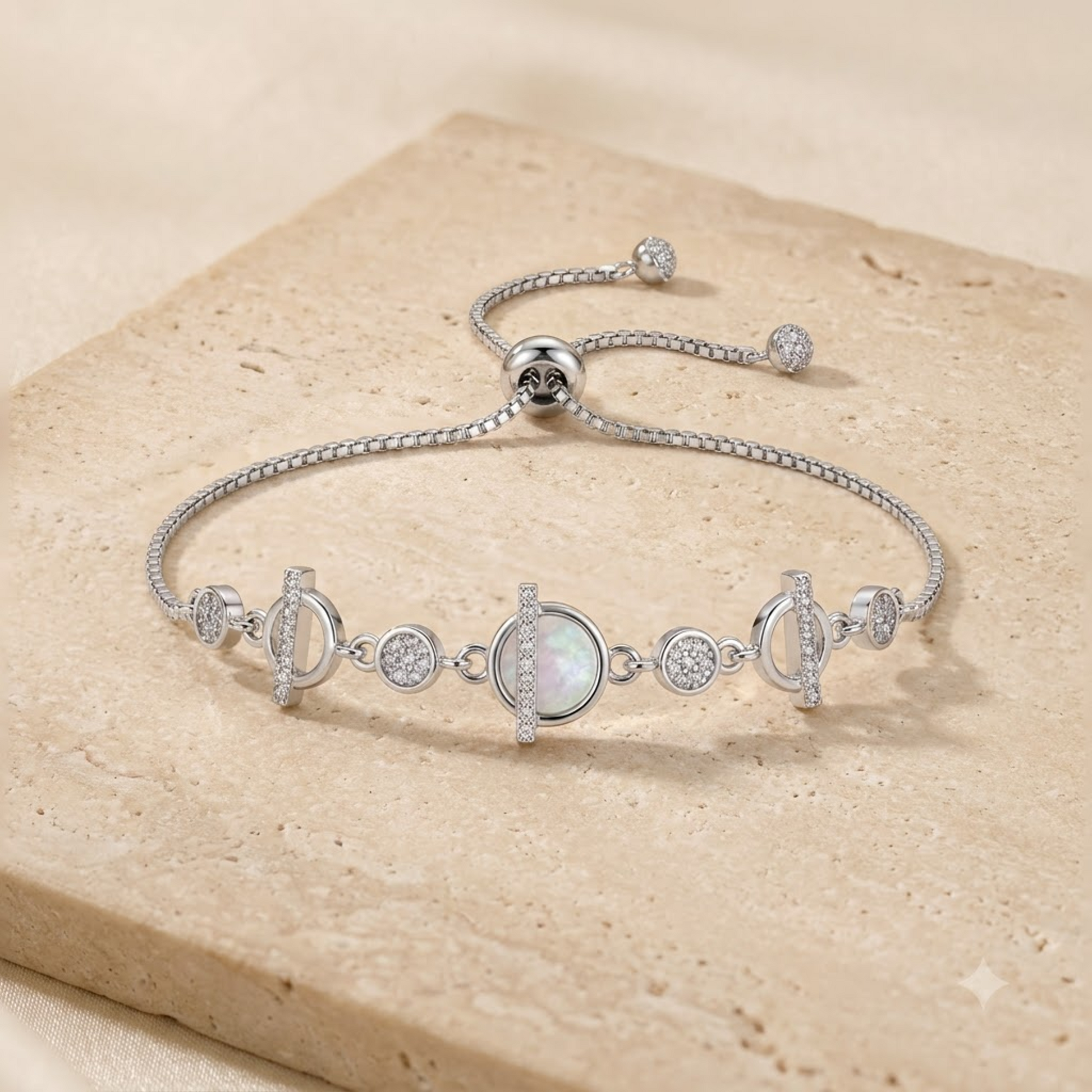 Pearl Glow Toggle Link Bracelet