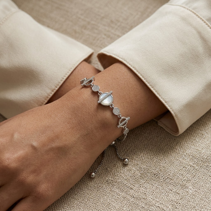 Pearl Glow Toggle Link Bracelet