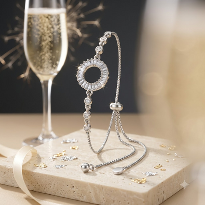 Celestial Open Circle Tennis Bracelet