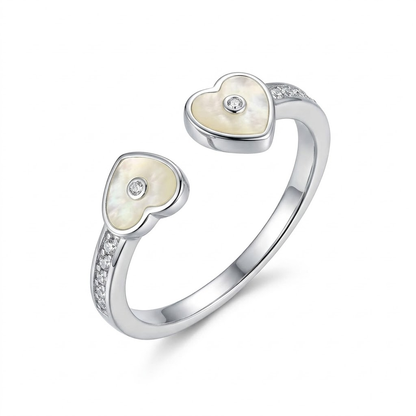 Golden Heartbeat Heart-Detail Ring