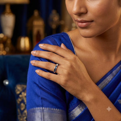 Half-and-Half Channel-Set Sapphire
