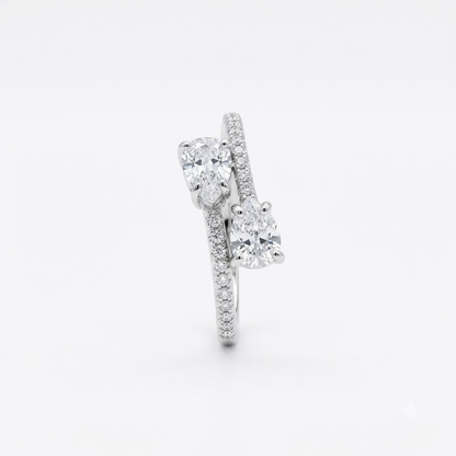 Celestial Twin Teardrop Ring