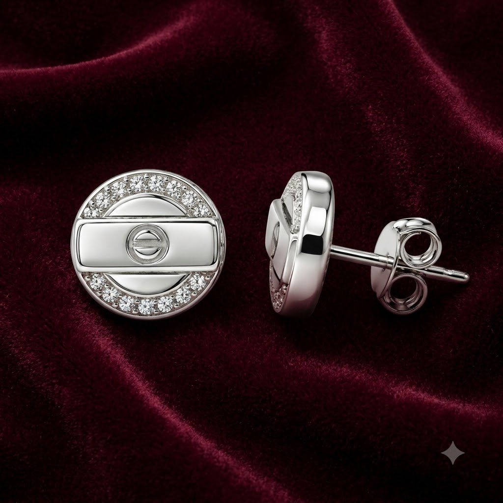 White Gold Diamond Stud