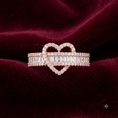 Rose Gold Eternal Heart Band Ring