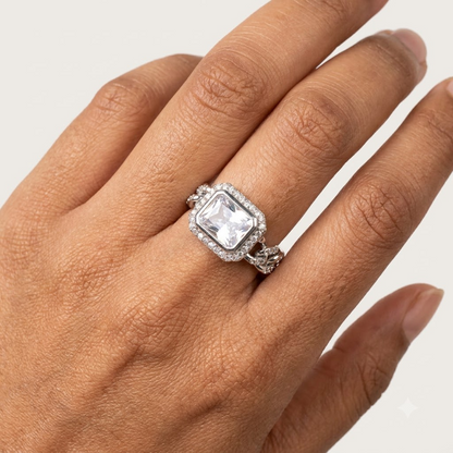Silver Luxe Solitaire Ring