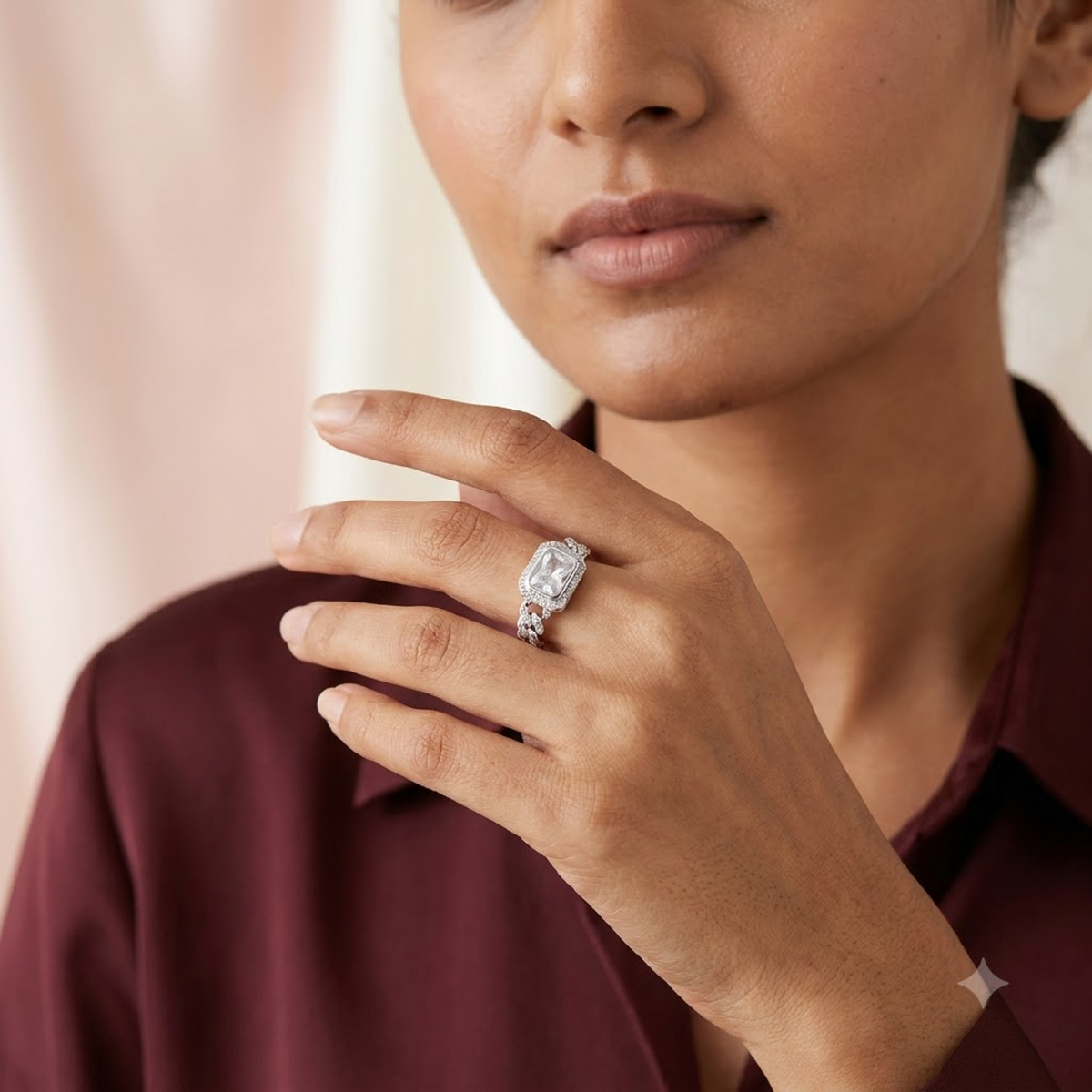 Silver Luxe Solitaire Ring