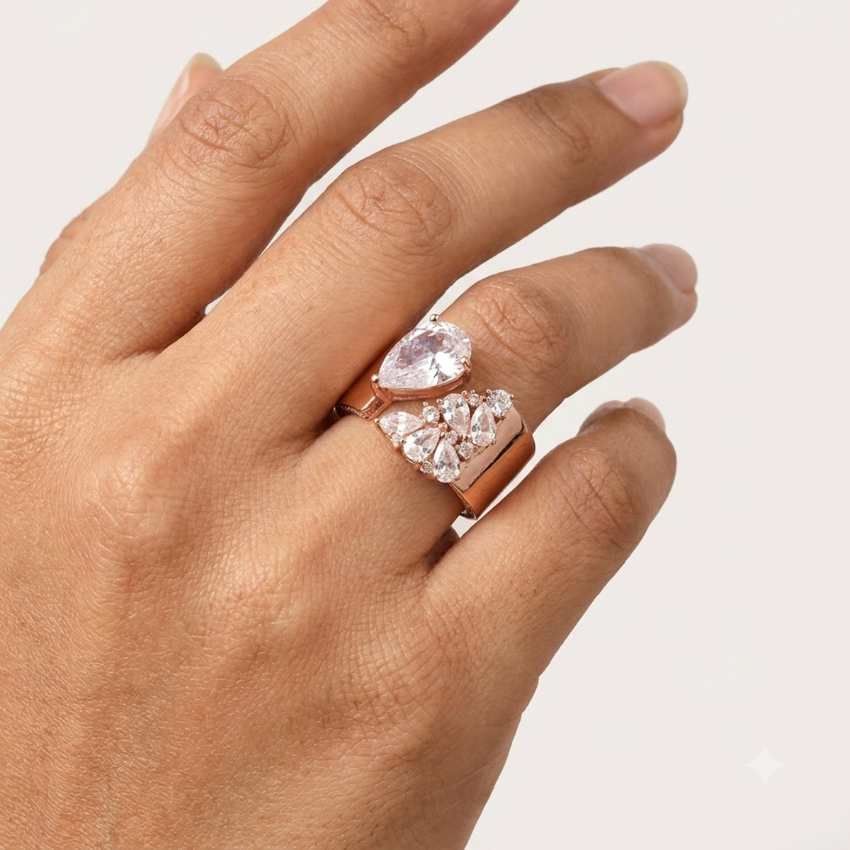 Rose Gold Pear Blossom Ring