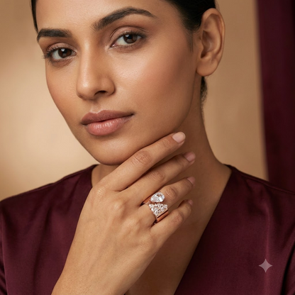 Rose Gold Pear Blossom Ring