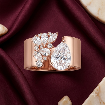 Rose Gold Pear Blossom Ring
