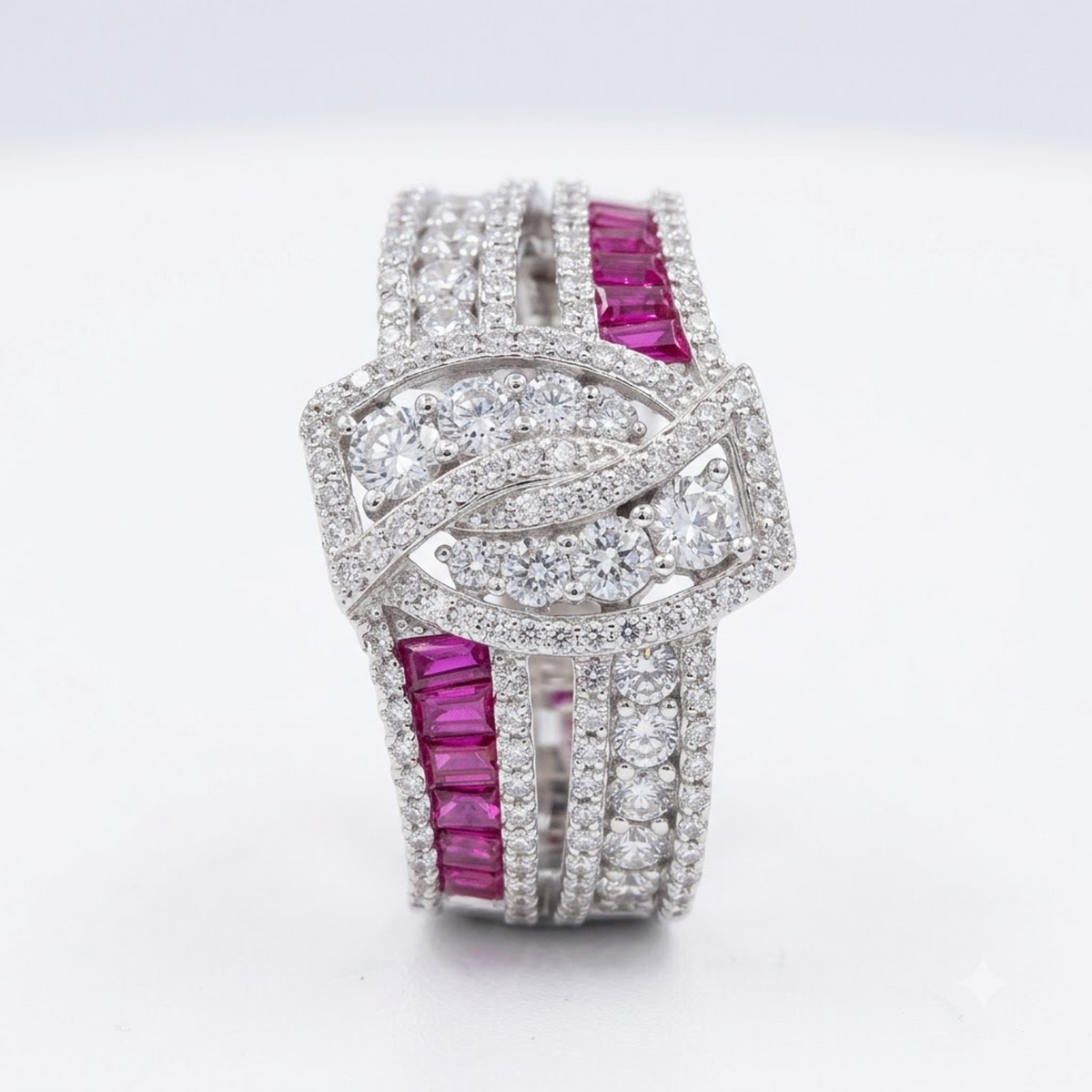 Silver Crimson Luxe Ring