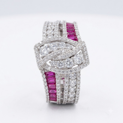 Silver Crimson Luxe Ring