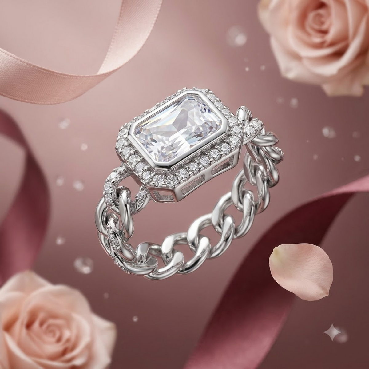 Silver Luxe Solitaire Ring