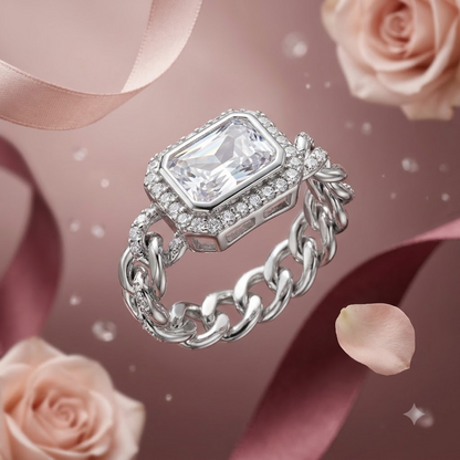 Silver Luxe Solitaire Ring