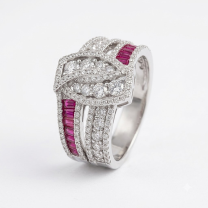 Silver Crimson Luxe Ring