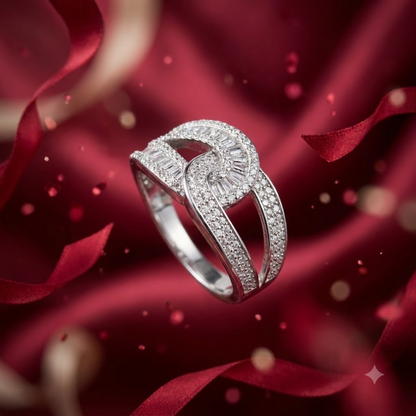 Silver Intertwined Luxe Ring
