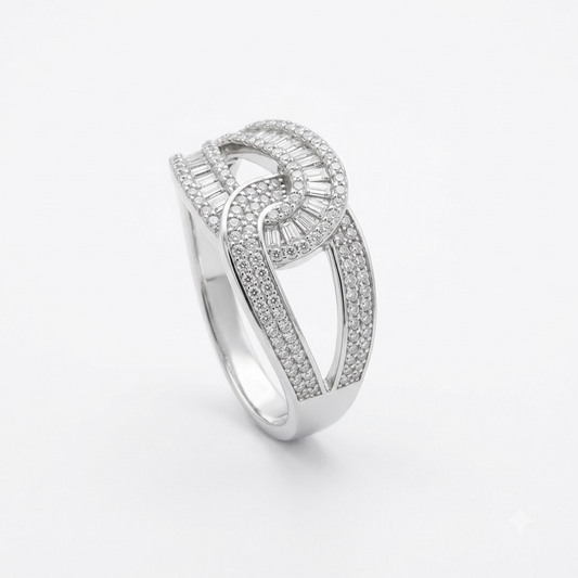 Silver Intertwined Luxe Ring